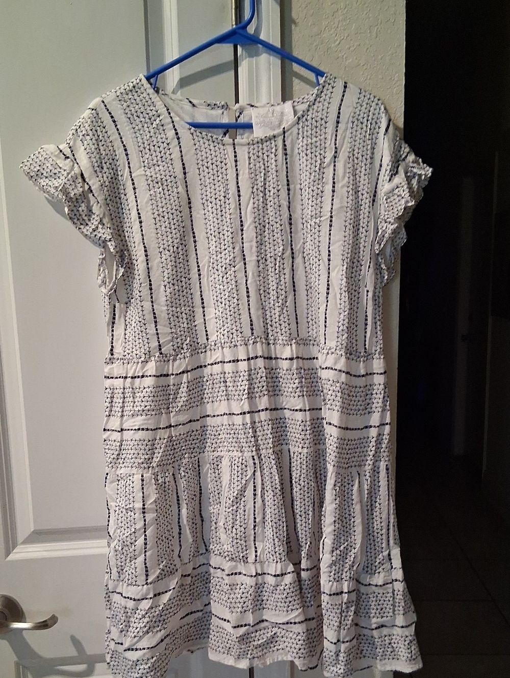White & Black Striped Summer Dress
